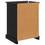 vidaXL Cabinet de chevet avec tiroir 2 Pièces Chêne noir 43 x 36 x 60 cm