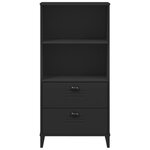 vidaXL Bibliothèque VIKEN noir 60x35x123 cm bois d'ingénierie
