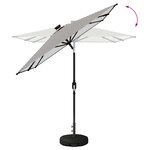 vidaXL Parasol de jardin avec lampes LED 200 x 300 cm Polyester