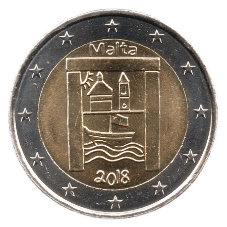 Pièce de monnaie 2 euro commémorative Malte 2018 – Patrimoine culturel