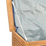 vidaXL Boîte de rangement jardin et sac 200x50x55 cm bois massif teck