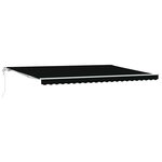 vidaXL Auvent Rétractable 500 × 300 cm Noir