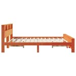 vidaXL Cadre de lit Marron cire 180 x 200 cm Bois massif en pin