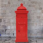 Boîte aux lettres à pilier Aluminium Vintage antirouille Rouge