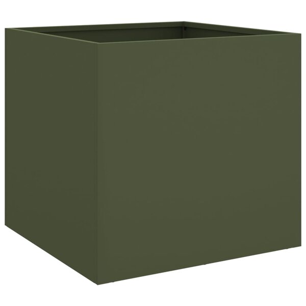 vidaXL Jardinière vert olive 42x40x39 cm acier laminé à froid