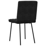 vidaXL Chaises à manger lot de 4 Noir Velours