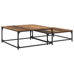 vidaXL Table basse 2 Pièces Bois Ancien Bois d'ingénierie