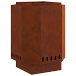 vidaXL Bol de feu sans fumée Rouillé 38 x 38 x 51 cm Acier patiné
