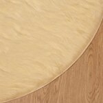 vidaXL Tapis en Peau de Mouton Synthétique Crème 120 x 120 cm