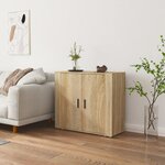 vidaXL Buffet Chêne sonoma 80x33x70 cm Bois d'ingénierie