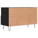 vidaXL Meuble TV Noir 80x36x50 cm Bois d'ingénierie