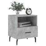 vidaXL Tables de chevet 2Pièces gris béton 40x35x47 5cm bois d’ingénierie
