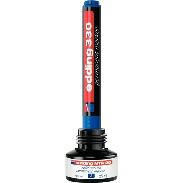 Recharge pour marqueur permanent edding e21 25 ml - bleu