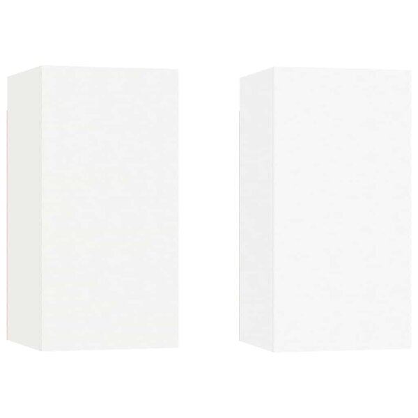 vidaXL Meubles TV 2 Pièces Blanc 30 5x30x60 cm Bois d’ingénierie