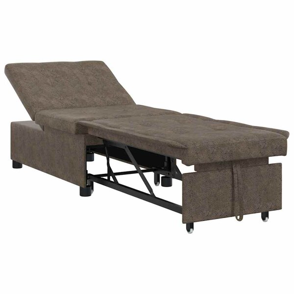vidaXL Canapé-lit Vert armée 67 x 194 x 38 cm Cuir suédé faux