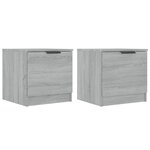 vidaXL Tables de chevet 2 Pièces Sonoma gris 40x39x40 cm