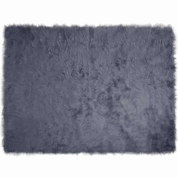 vidaXL Tapis en Peau de Mouton Synthétique Anthracite 160 x 230 cm