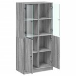 vidaXL Buffet haut avec portes gris sonoma 68x37x142cm bois ingénierie