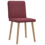 vidaXL Chaises à manger lot de 2 rouge bordeaux tissu