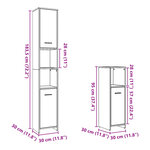 vidaXL Ensemble de meubles de salle de bain 4 Pièces chêne sonoma