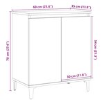 vidaXL Buffet chêne artisanal 60x35x70 cm bois d'ingénierie
