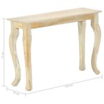 Vidaxl table console 110 x 35 x 77 cm bois de manguier massif