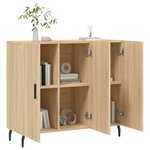 vidaXL Buffet chêne sonoma 90x34x80 cm bois d'ingénierie