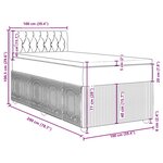 vidaXL Sommier à lattes de lit avec matelas Noir 100x200 cm Velours