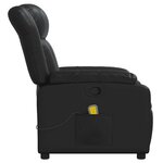 vidaXL Fauteuil de massage inclinable Noir Similicuir