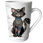 Grande tasse 12 cm chat noir jane crowther bug art