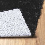 vidaXL Tapis shaggy à poils longs NAVARRA noir 160x230 cm polyester