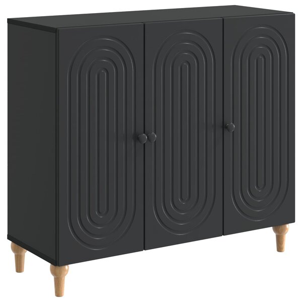 vidaXL Buffet Noir 89 x 34 5 x 80 cm Bois d'ingénierie