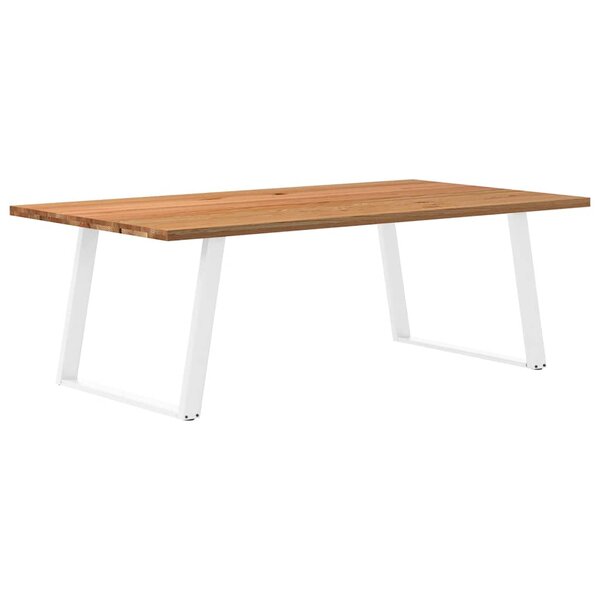 vidaXL Table à manger marron clair bois de chêne massif rectangulaire