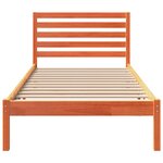 vidaXL Cadre de lit Marron cire 90 x 190 cm Bois massif en pin