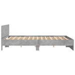 vidaXL Cadre de lit avec LED sans matelas gris béton 180x200 cm