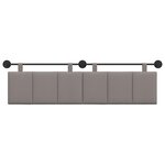 vidaXL Tête de lit suspendue Taupe Tissu