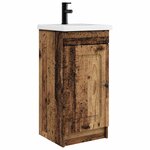 vidaXL Meuble de salle de bain avec évier Bois ancien