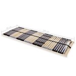 vidaXL Sommiers à lattes sans matelas 2 Pièces avec 42 lattes 90x200 cm