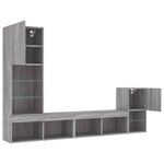 vidaXL Unités murales TV avec LED 4 Pièces gris sonoma bois d'ingénierie