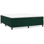 vidaXL Sommier à lattes de lit et matelas Vert foncé 180x200cm Velours