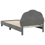 vidaXL Cadre de lit pour enfants avec tête de lit Gris foncé