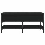 vidaXL Banc à chaussures noir 102x42x45 cm bois d'ingénierie