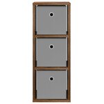vidaXL Buffet avec tiroir Chêne fumé 25 5 x 22 x 69 5 cm