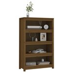 vidaXL Bibliothèque Marron miel 80x35x126 cm Bois de pin massif