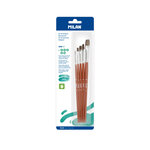 Blister 3 pinceaux plats série 121 nº 0  4  6  8 et 12