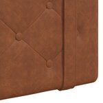 vidaXL Tête de lit suspendue Avec lumière LED Marron PU antique