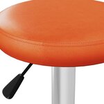 Vidaxl tabourets de bar 2 pcs orange similicuir
