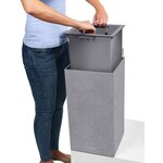 LECHUZA Jardinière CANTO Stone 30 High ALL-IN-ONE Gris pierre