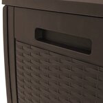 vidaXL Boîte de stockage de jardin Marron 119x48x60 cm Polypropylène