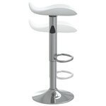 vidaXL Tabourets de bar lot de 2 blanc acier chromé et cuir artificiel